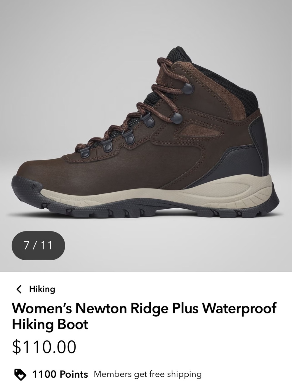 Columbia Women’s Lace-Up Hiking Boot in Brown and Black - Picture 4 of 4